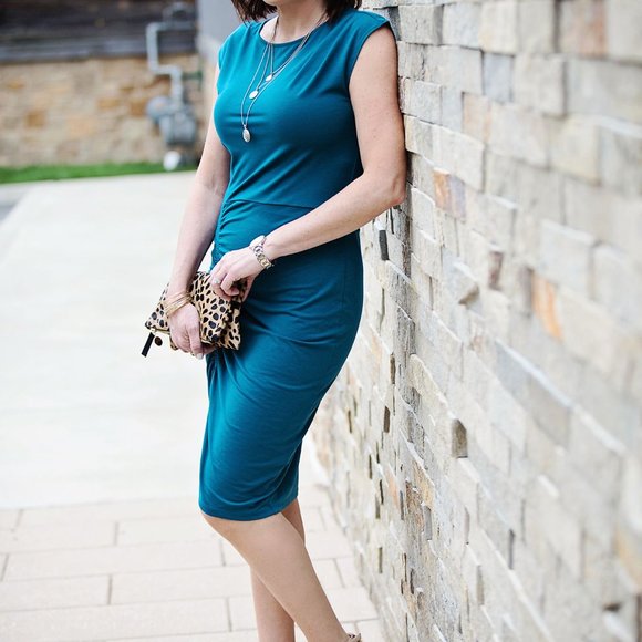 NWT Trouve Teal Moroccan Dress Size Medium - Picture 4 of 11